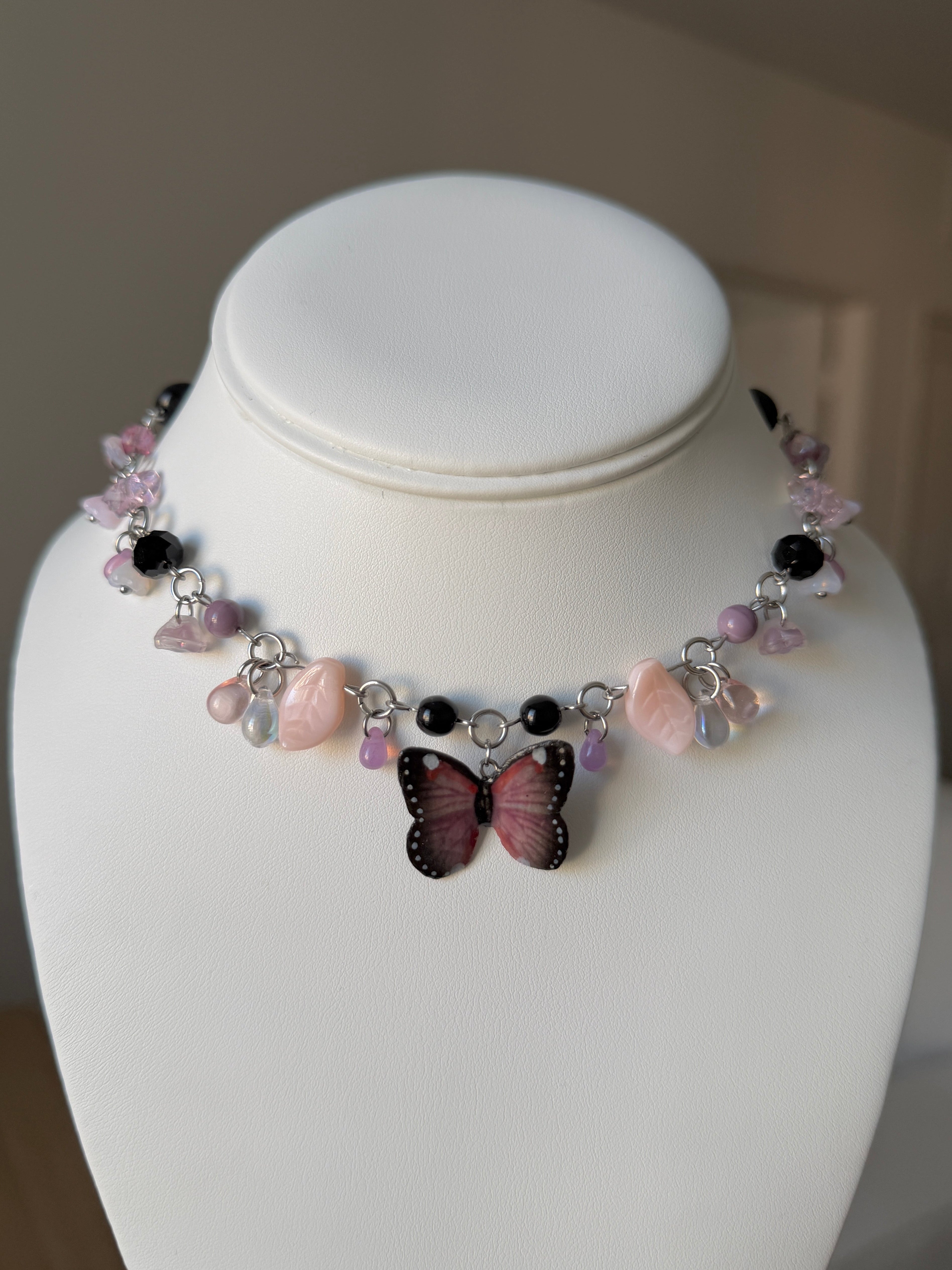 Violet Butterfly Necklace