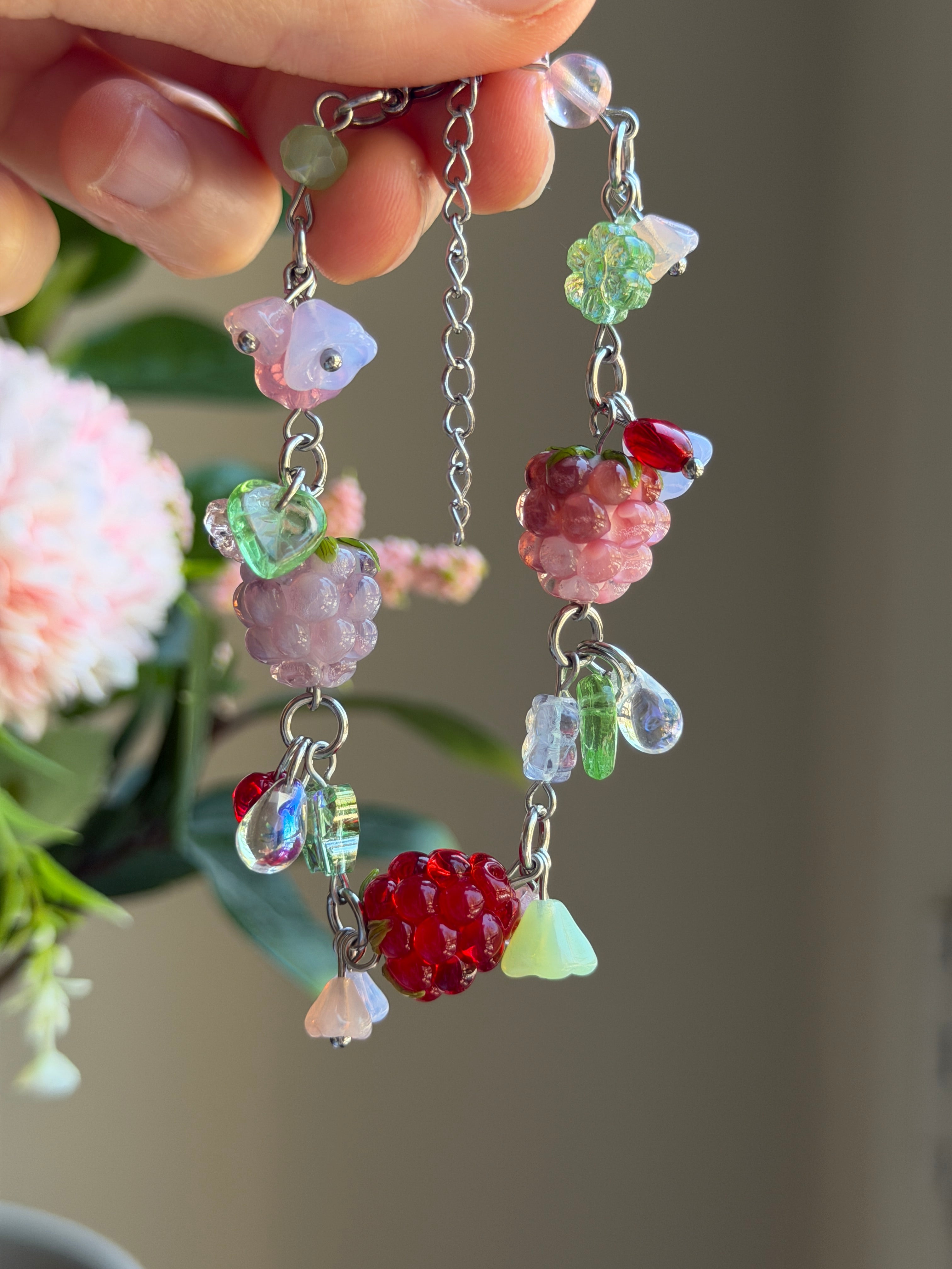 Raspberry Bloom Bracelet