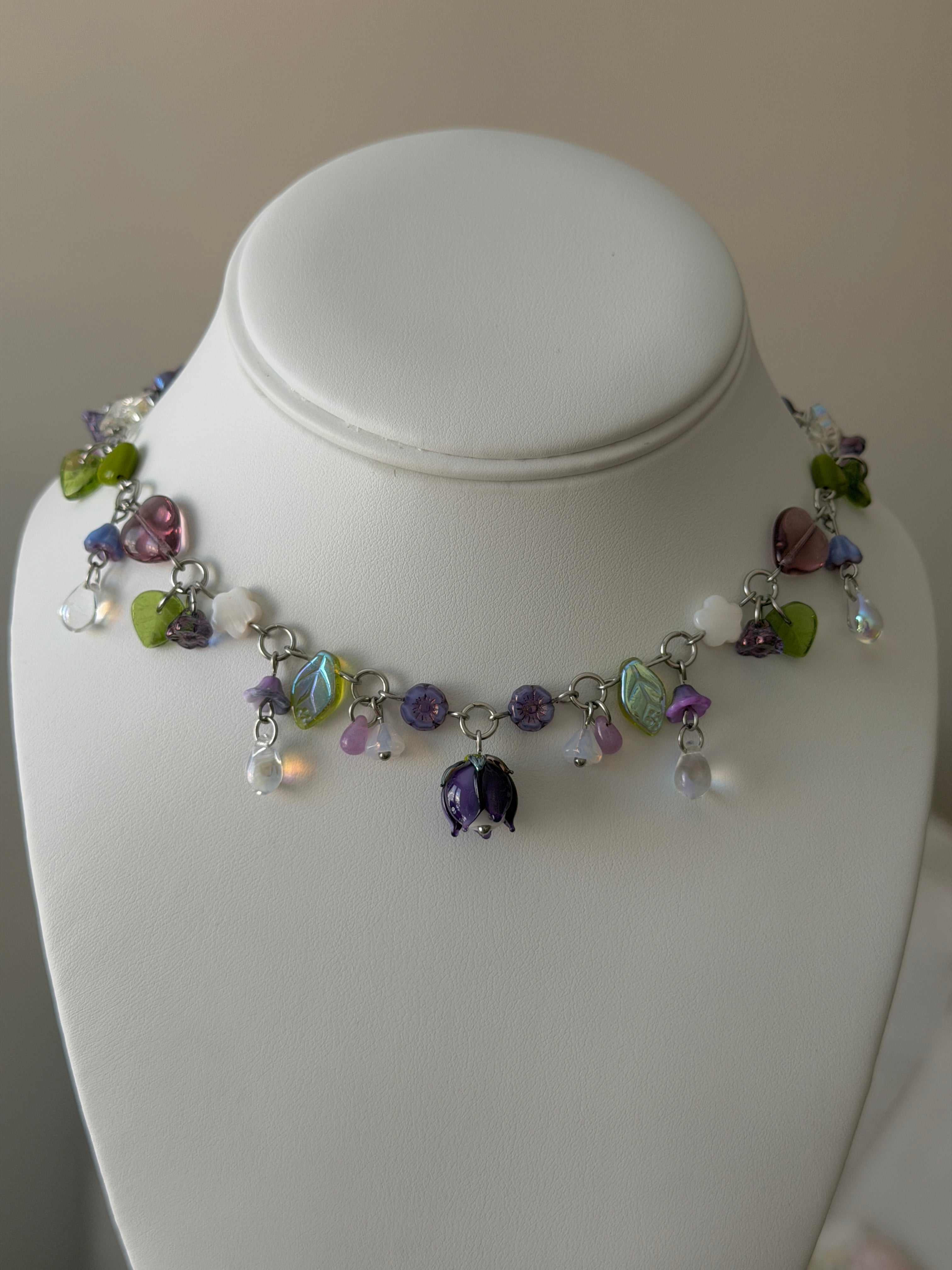 Purple Tulip Necklace