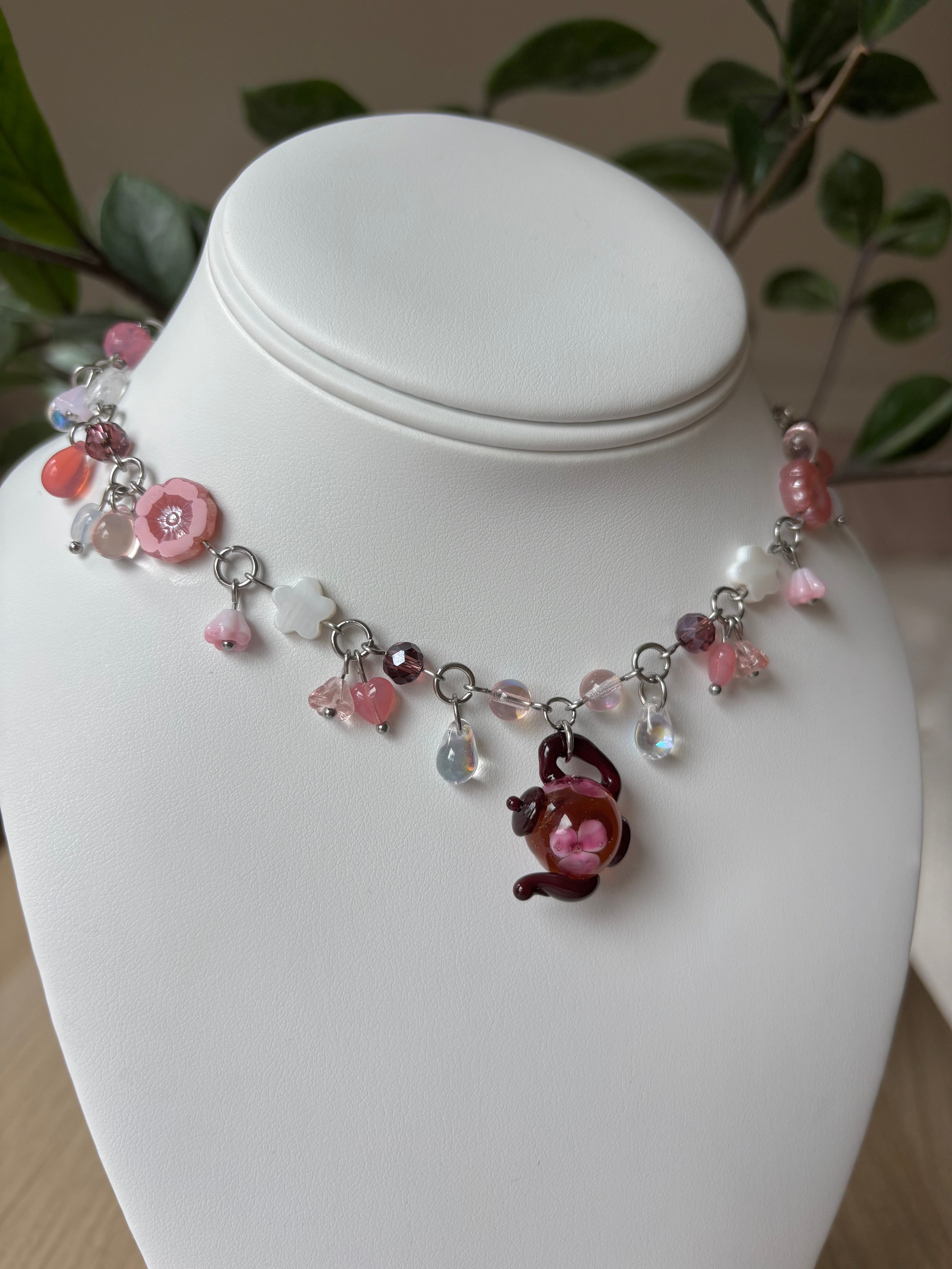 Hibiscus Tea Necklace