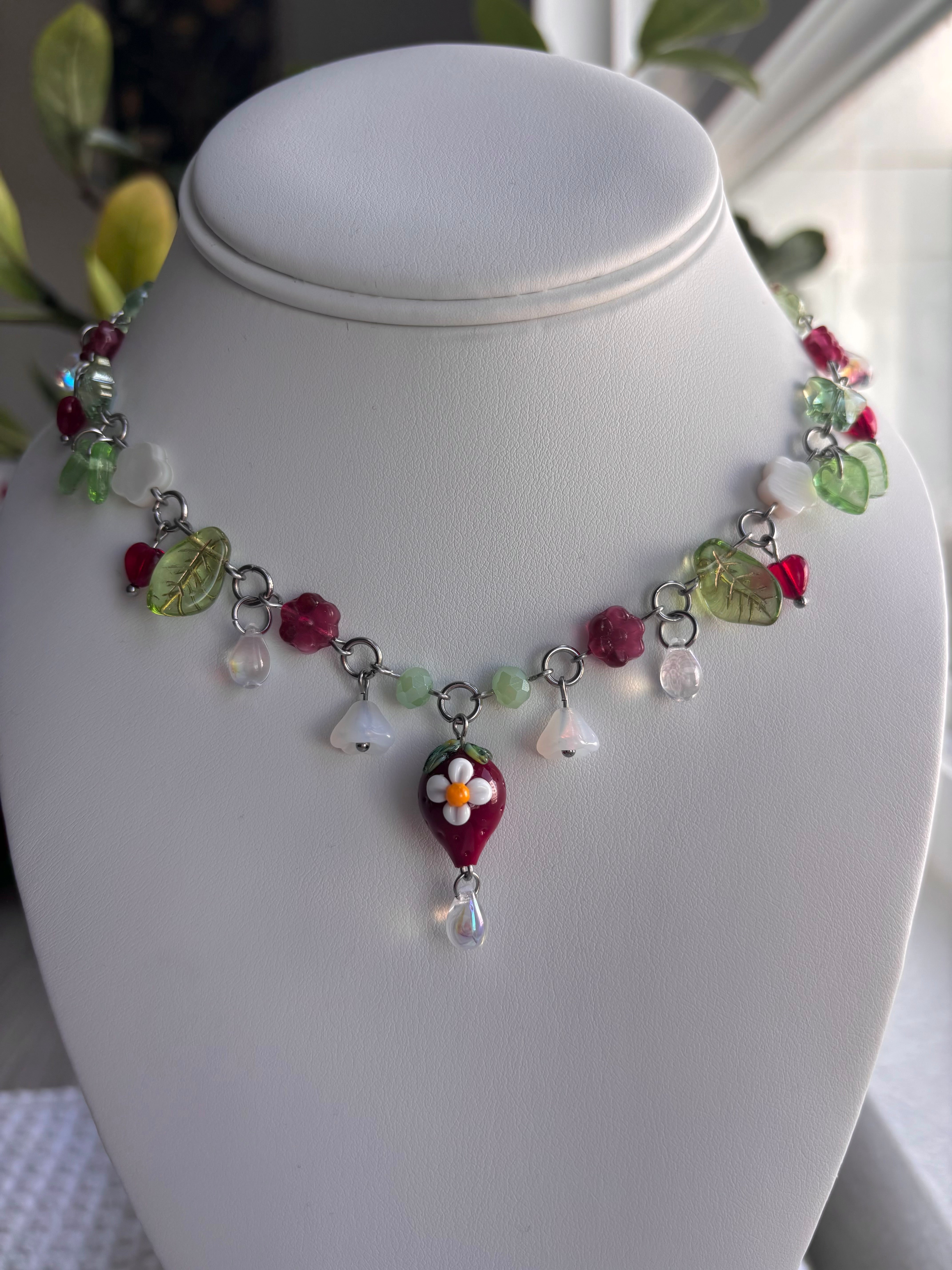 Red Spring Berry Necklace