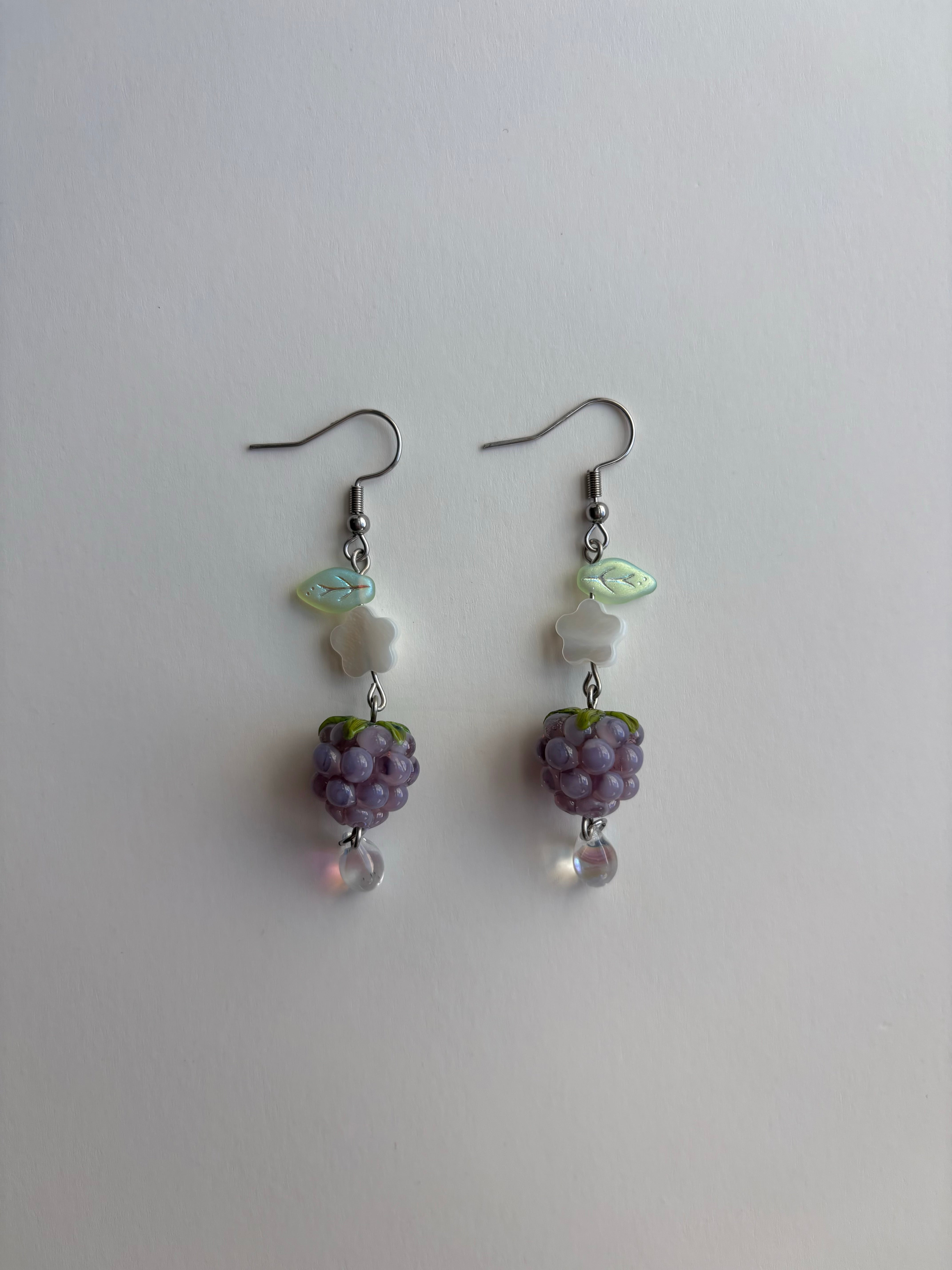 Lavender Raspberry Earrings