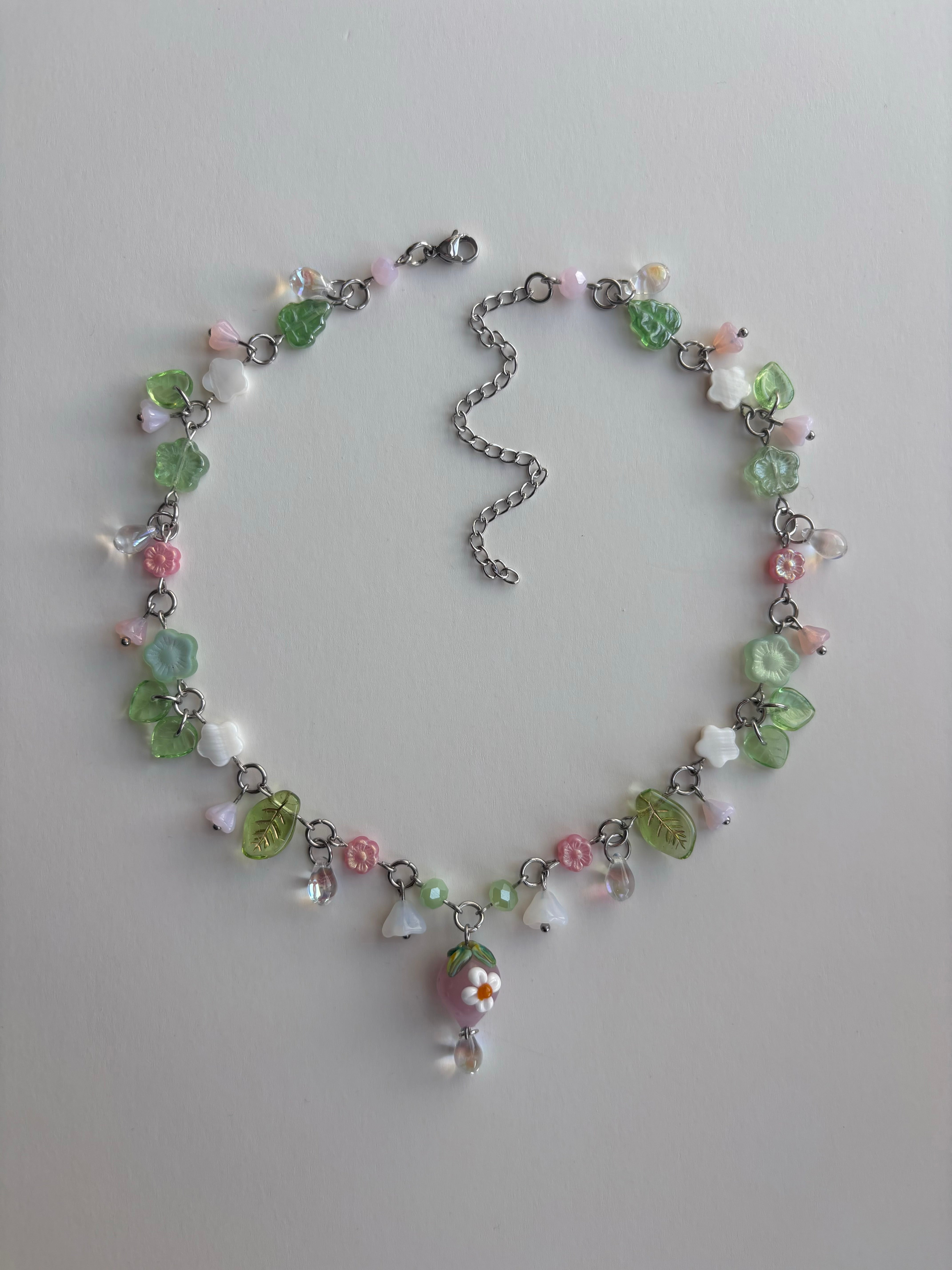 Pink Spring Berry Necklace