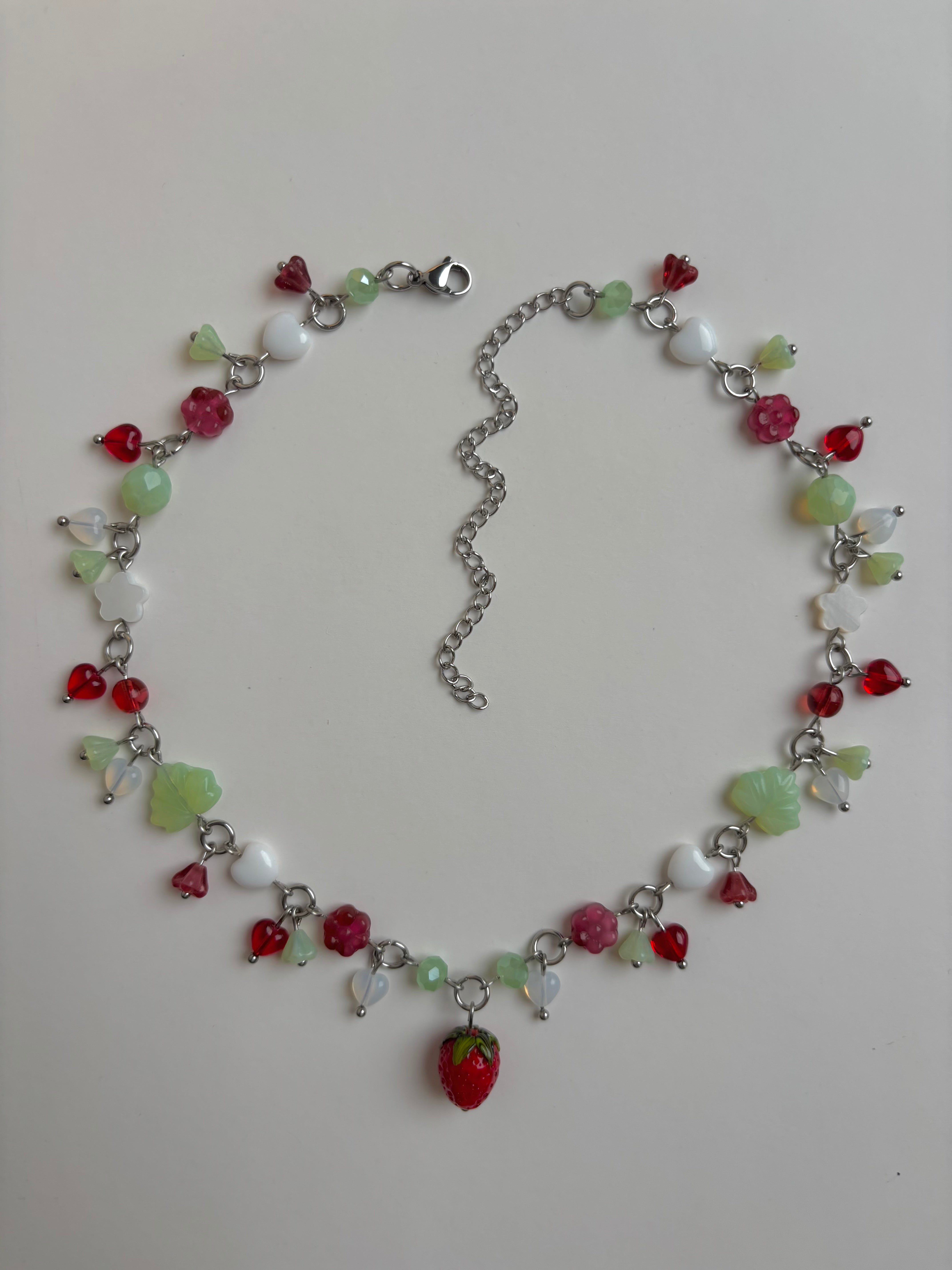 Strawberry Matcha Necklace
