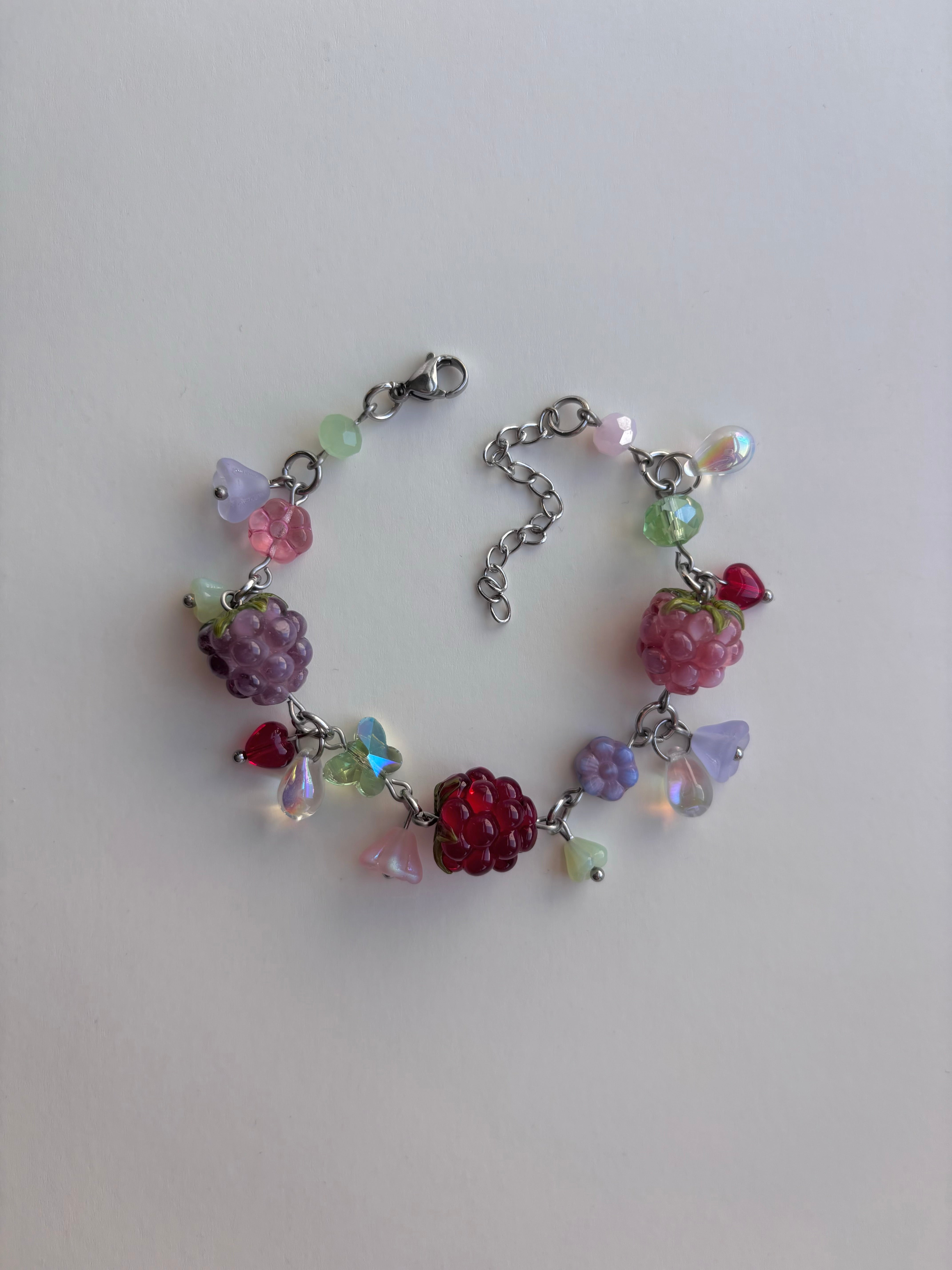 Raspberry Bloom Bracelet
