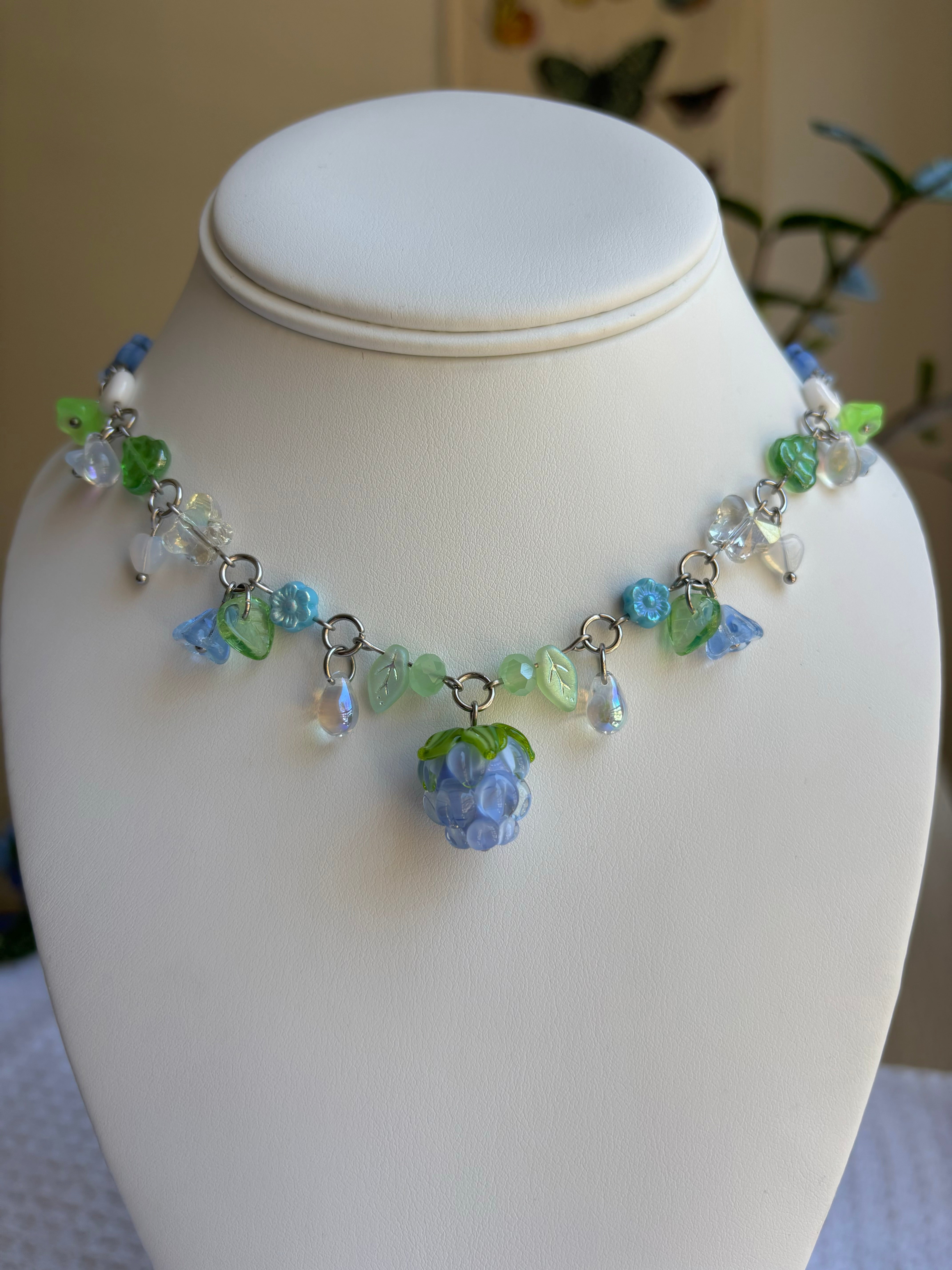 Misty Raspberry Necklace