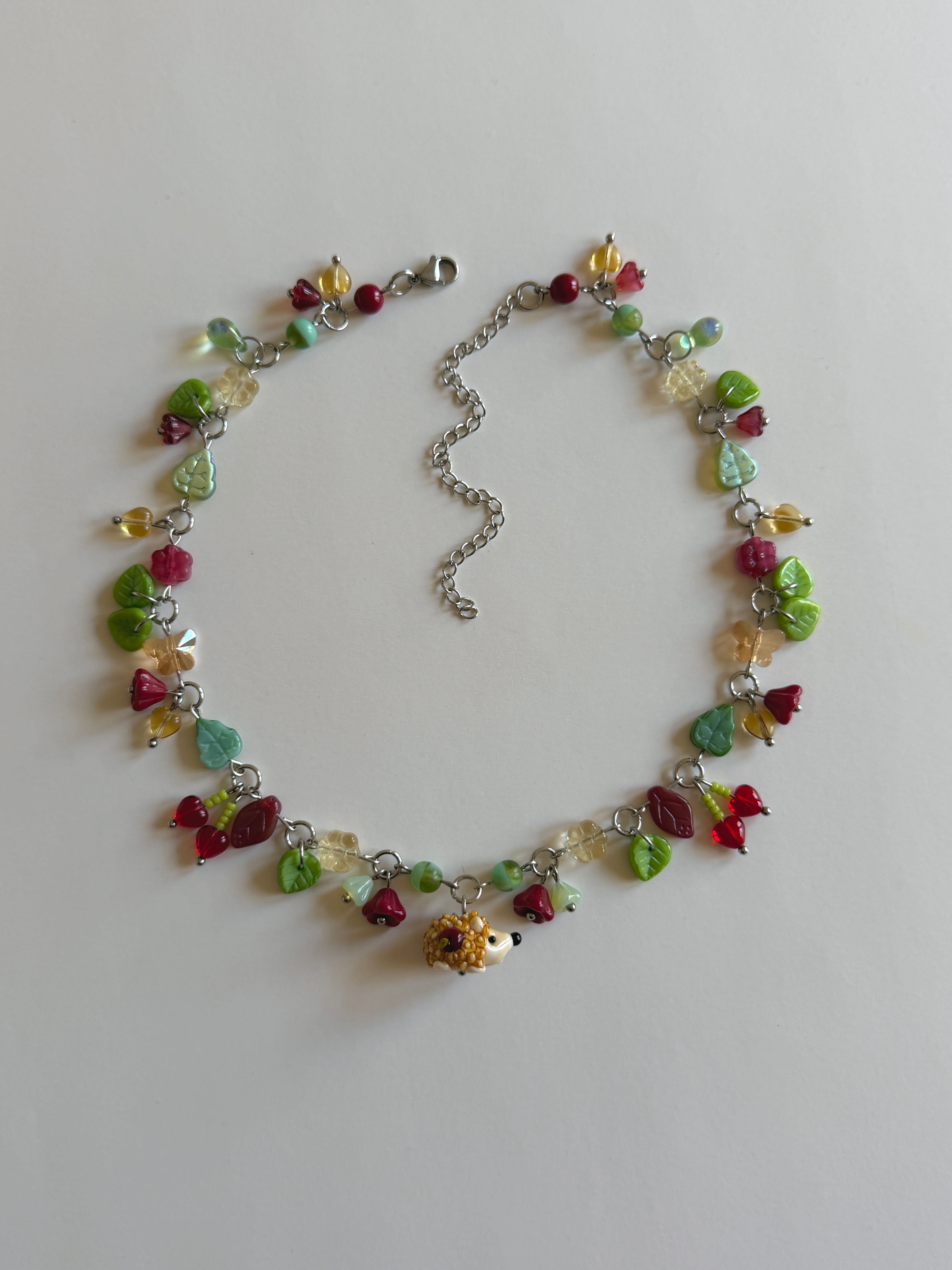 Apple Hedgehog Necklace