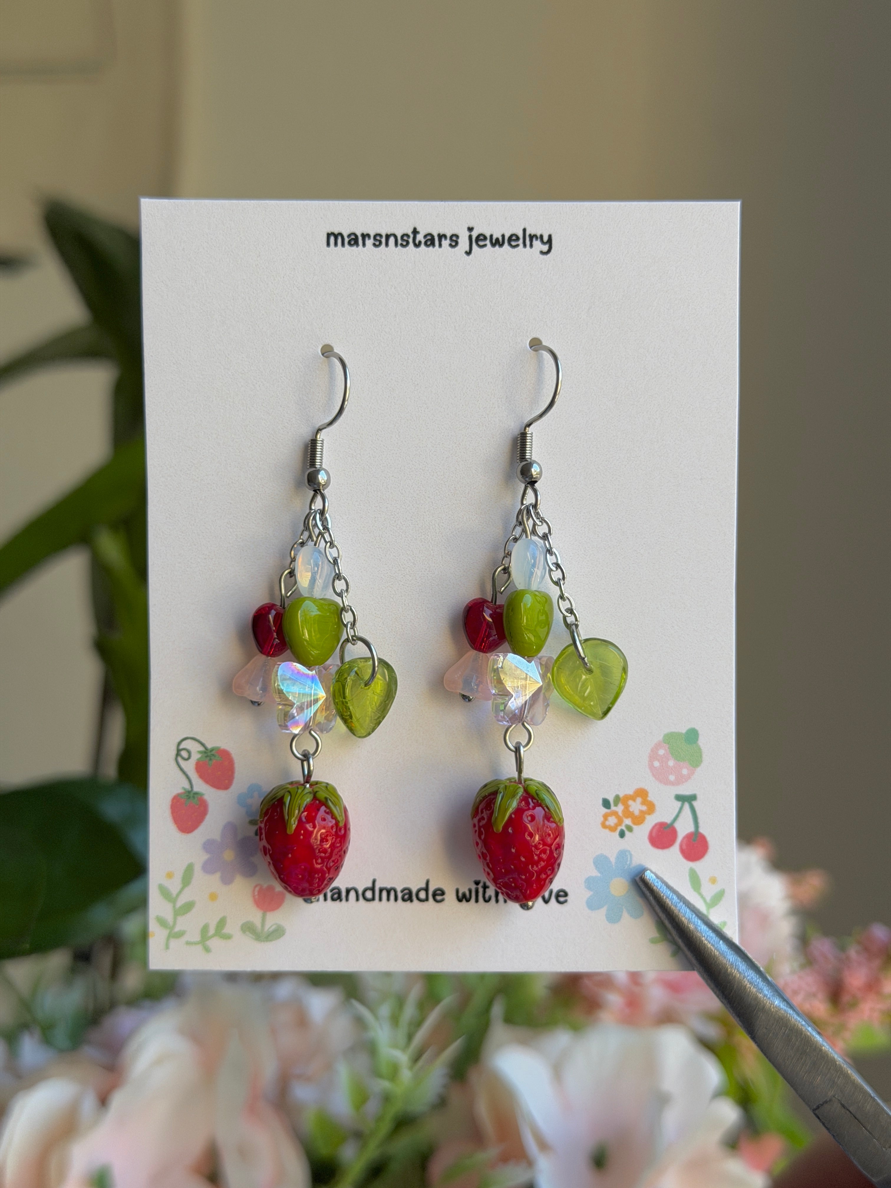 Strawberry Meadow Earrings