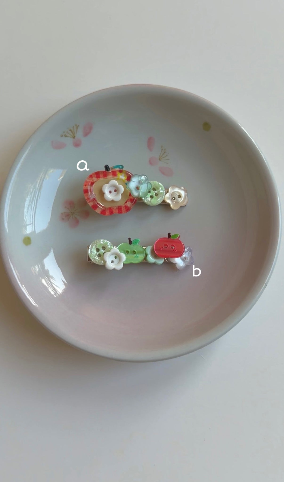 Fruit Button Hair Clips