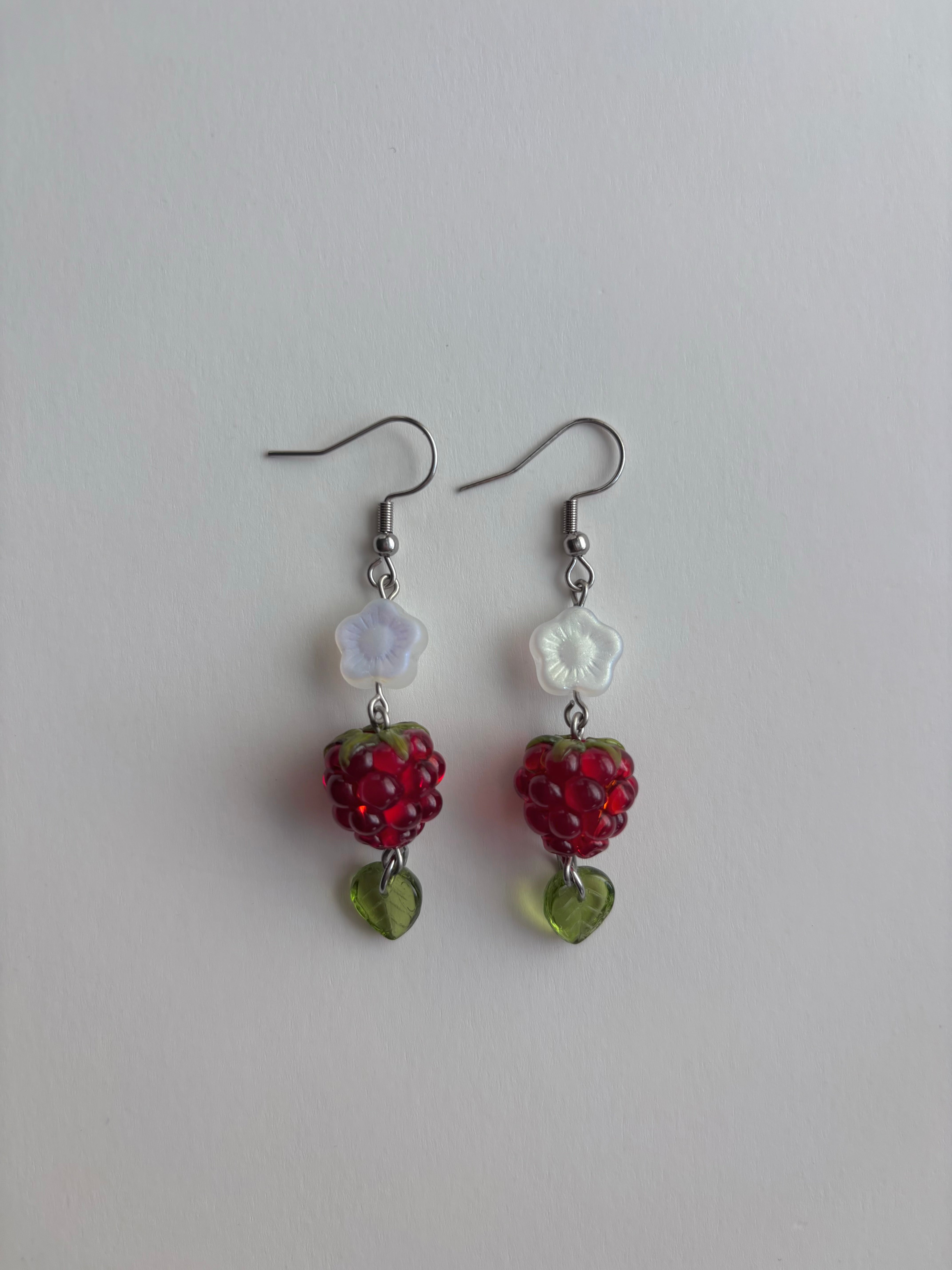 Red Raspberry Earrings
