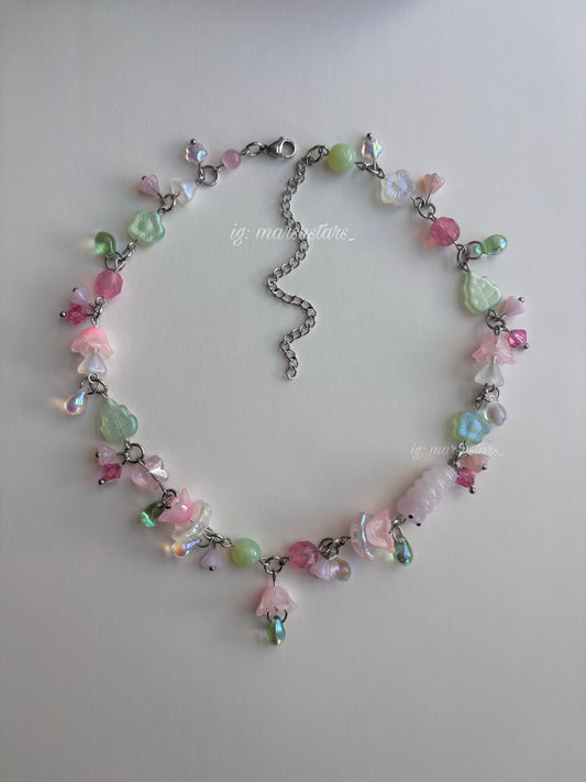 Rose Petals Caterpillar Necklace