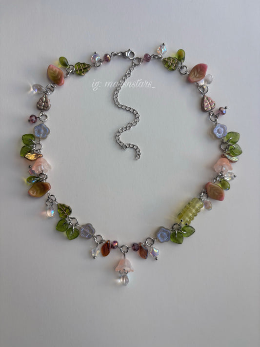 Autumn Bug Caterpillar Necklace